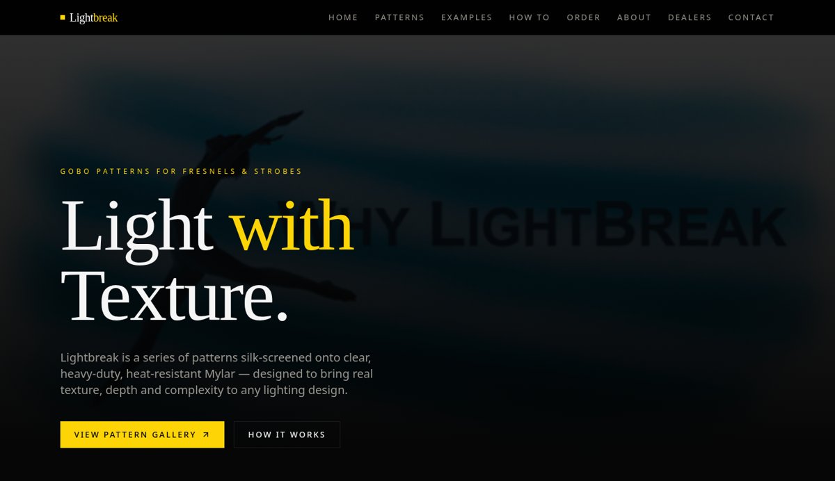 Light Break — website preview