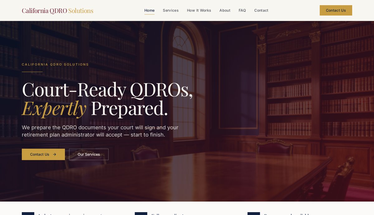 QDRO Pro — website preview